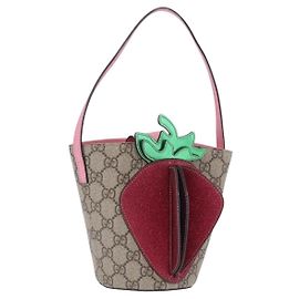 Gucci Borsa convertibile per bambini in tela rivestita GG con applicazione Medium