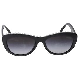 Óculos de Sol Chanel CC Logo Matelasse Eye Wear Plastic