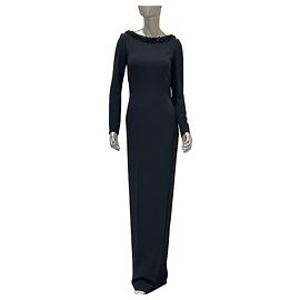 Christian Dior Paris Abendkleid mit Perlenstickerei, Schwarz, Sz.38, gebraucht