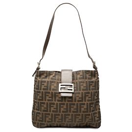 Borsa a tracolla Fendi Zucca Canvas marrone