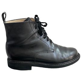 Paraboot Beaulieu Schnürstiefeletten aus schwarzem Leder