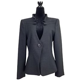 Giorgio Armani Wolljacke mit Rüschenkragen