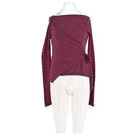 Autre Marque DAMSON MADDER Gestreifter Baumwollpullover Rosa Braun