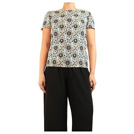 Louis Vuitton Blusa crema con estampado de monograma - size UK 10