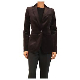Dolce & Gabbana Samt-Blazer in tiefem Aubergine - size UK 8