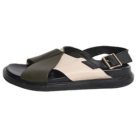 Marni Schwarz tri-tone Fussbett Sandalen - size EU 38