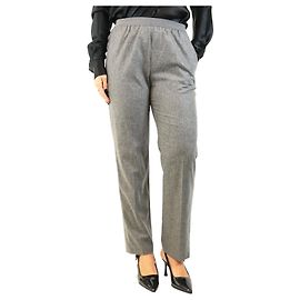 Agnona Hose mit elastischem Bund in Grau meliert - size UK 10