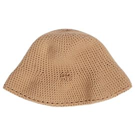 Autre Marque Beige crochet knit bucket hat