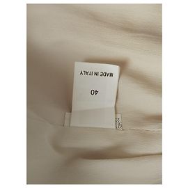 Vestido de seda beige Brunello Cucinelli Brand