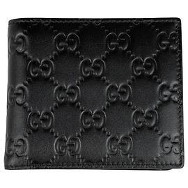 Portafoglio bi-fold in pelle Gucci Guccissima