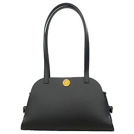 Hermès Hermes Schultertasche aus schwarzem Swift-Leder
