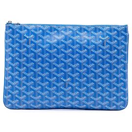 Goyard Blue Goyardine Senat MM