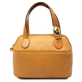 Borsa Dior in pelle gialla con manico superiore
