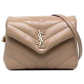 Autre Marque Saint Laurent Beige Toy Matelasse Calfskin Monogram LouLou Crossbody
