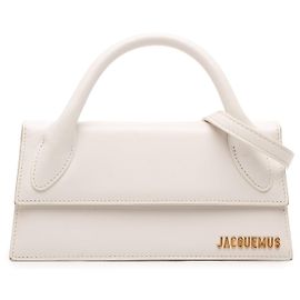 Jacquemus Le Chiquito Long in pelle di vitello liscia bianca