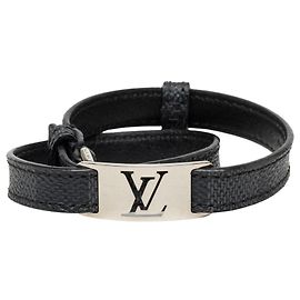 Bracciale Louis Vuitton Black Damier Graphite Sign It