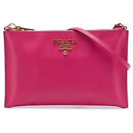 Borsa a tracolla Prada in Saffiano rosa