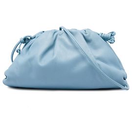 Bottega Veneta The Mini Pouch Crossbody in nappa blu