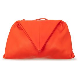 Clutch Trine Fold Over Bottega Veneta in nappa arancione