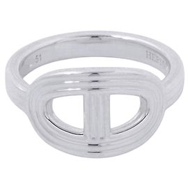 Hermès Bague Hermes Chaine d'Ancre 24 Silver