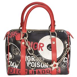 Christian Dior Borsa Boston Hardcore Nera Rossa John Galliano