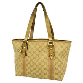Borsa Tote Gucci in tela GG beige