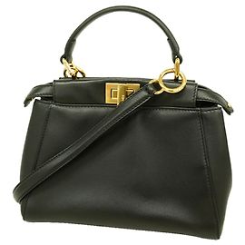 Borsa a mano Fendi Mini Peekaboo in pelle