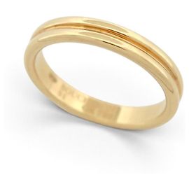 ANELLO BOUCHERON ALLIANCE DOUBLE GODRON NUOVO T51 IN ORO GIALLO 18K