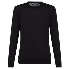 Maglione in lana nero girocollo Dolce & Gabbana