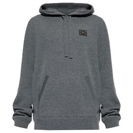 Dolce & Gabbana Woll-Hoodie aus Wolle und Kaschmir grau