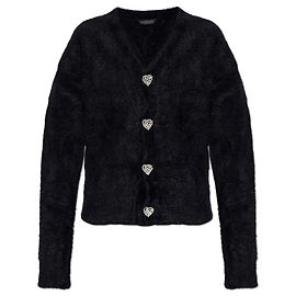 Balenciaga Cardigan mit mit funkelnden Kristallen verzierten Knöpfen