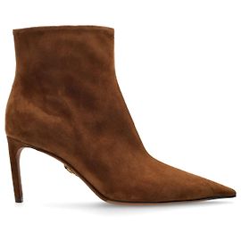 Botines de tacón de aguja en ante marrón Dolce & Gabbana