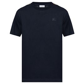 T-shirt Burberry Seth blu in cotone