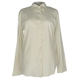 Camisa de botones Theory en algodón blanco