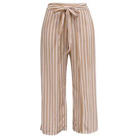 Faithfull The Brand Pantaloni Zeus a righe in viscosa beige