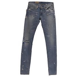 Vaqueros Ralph Lauren Denim & Supply Distressed en algodón azul claro