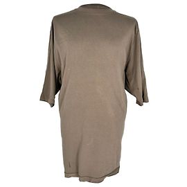 T-shirt Oversized Rick Owens in cotone beige