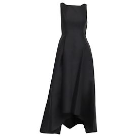 Autre Marque Adrianna Papell ärmelloses High-Low-Kleid aus Mikado in schwarzem Polyester