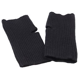 Club Monaco Ribbed-Knit Finger Gloves in Black Cashmere