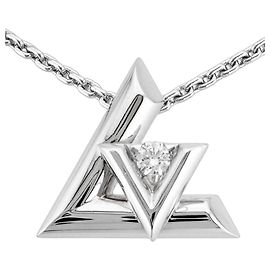 Collana Louis Vuitton LV Vault One in oro bianco 18K con diamante