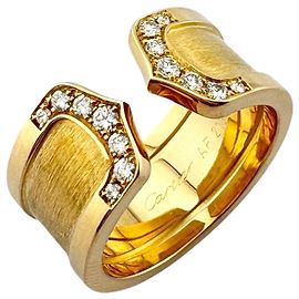 Anello Cartier 2C Band in oro giallo 18K e diamante