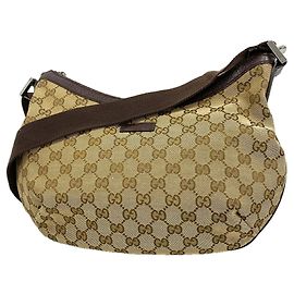 Borsa a tracolla Gucci in tela GG marrone