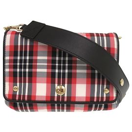 Borsa a tracolla Burberry in nylon e pelle con motivo Check