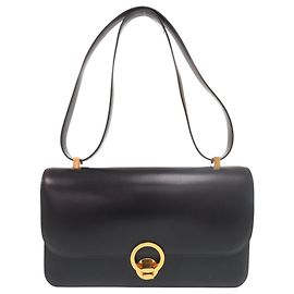 Hermès Borsa a tracolla Hermes Vintage Navy Box Calfskin