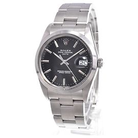 Rolex Oyster Perpetual Date Automático em Aço Inoxidável e Ouro Amarelo com Marcadores de Diamante 34