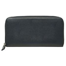 Prada Saffiano Leder Langbeutel Navy