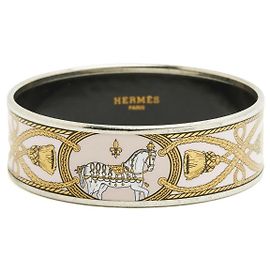 Hermès Brazalete Rígido Grand Apparat Esmalte Impreso Large