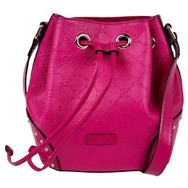 Borsa a tracolla Gucci in pelle rosa