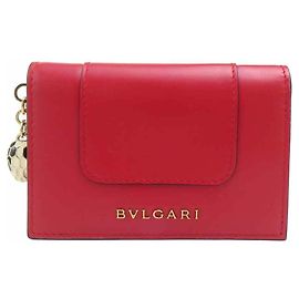 Bulgari Bvlgari Serpenti Forever Kartenetui aus rotem Leder