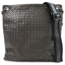 Bottega Veneta Borsa a Tracolla Piatta Intrecciato Nappa Large